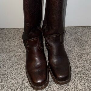 Frye Campus 14L boots dark brown